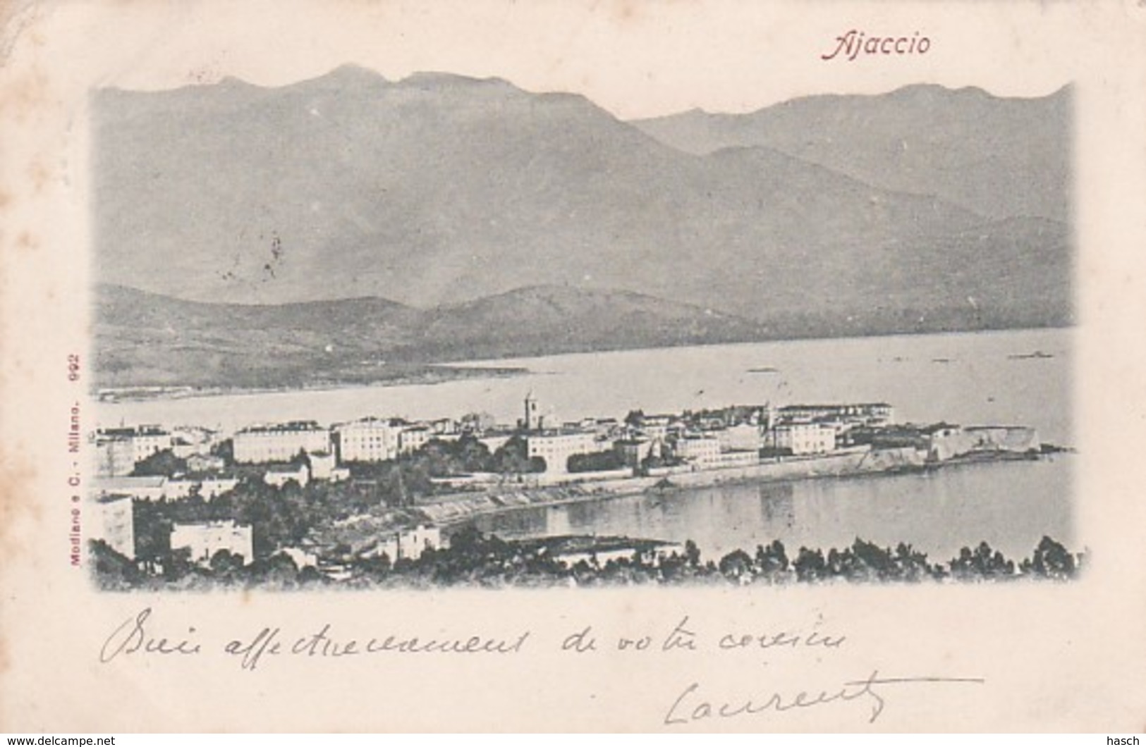 30065Ajaccio Avec Cachet Ucciani Cercle Pointillé (très Rare) - Ajaccio