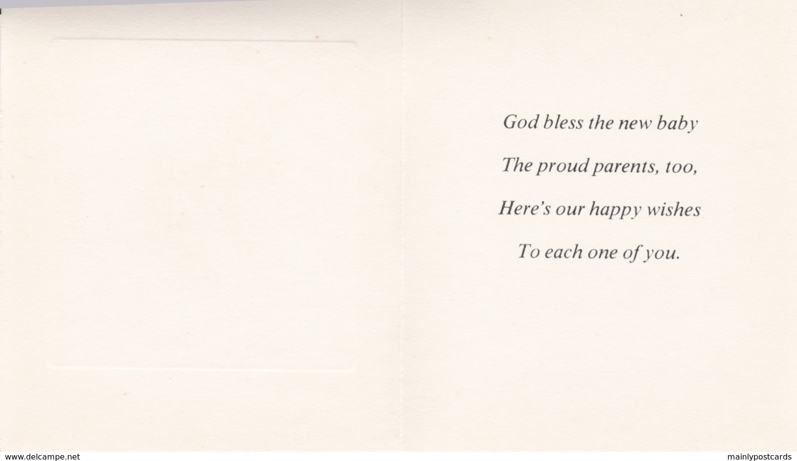 AN79 Greetings Card - God Bless The New Baby - Other & Unclassified