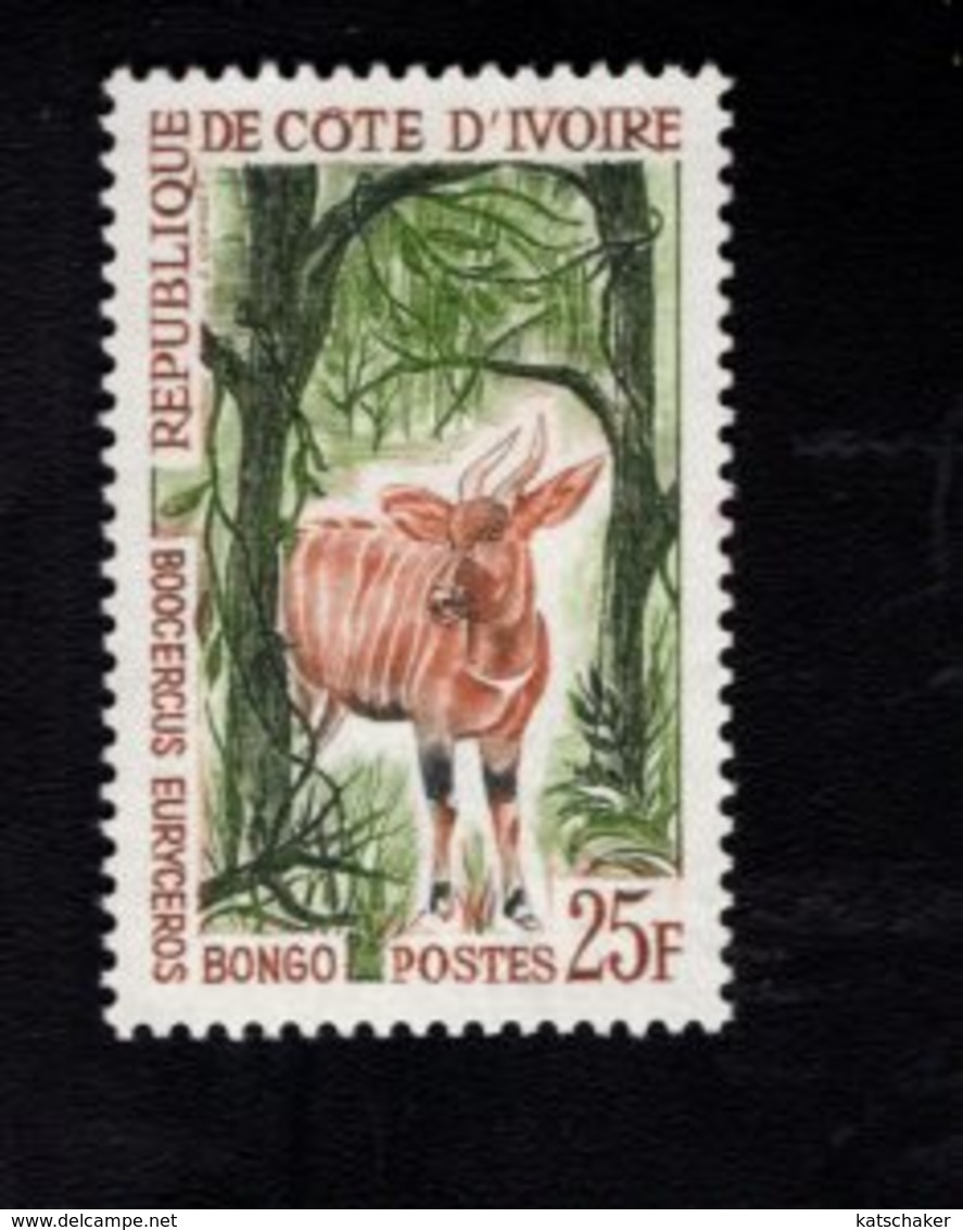 729018422 IVORY COAST POSTFRIS MINT NEVER HINGED POSTFRISCH EINWANDFREI  SCOTT 208 ANIMALS BONGO ANTILOPE - Côte D'Ivoire (1960-...)