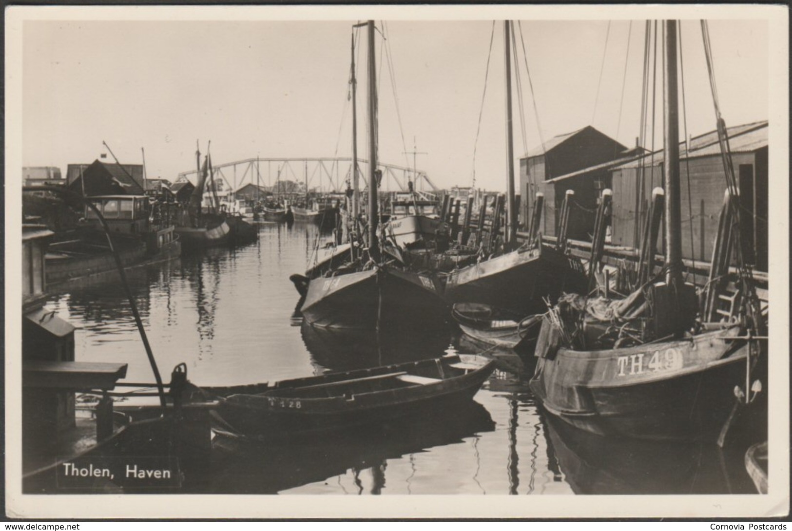 Haven, Tholen, Zeeland, C.1920s - JMC Pot Foto Briefkaart - Tholen