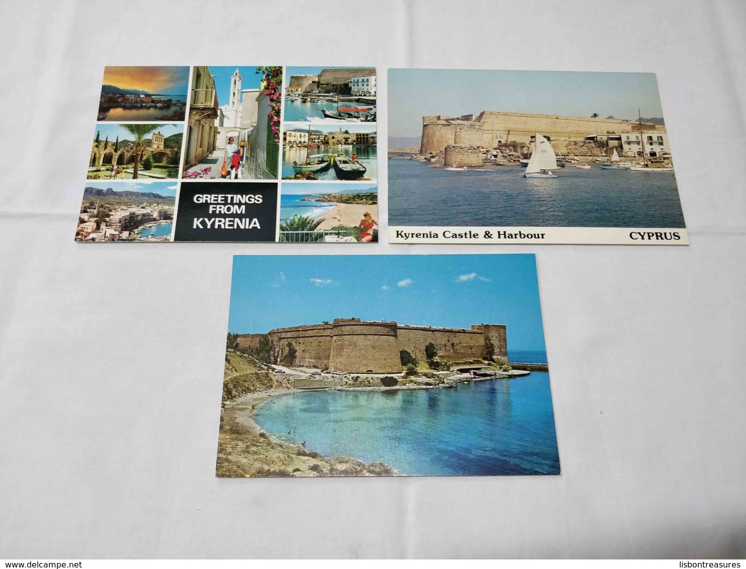 VINTAGE POSTCARD LOT X 3 CYPRUS - KYRENIA VIEWS UNUSED - Chipre