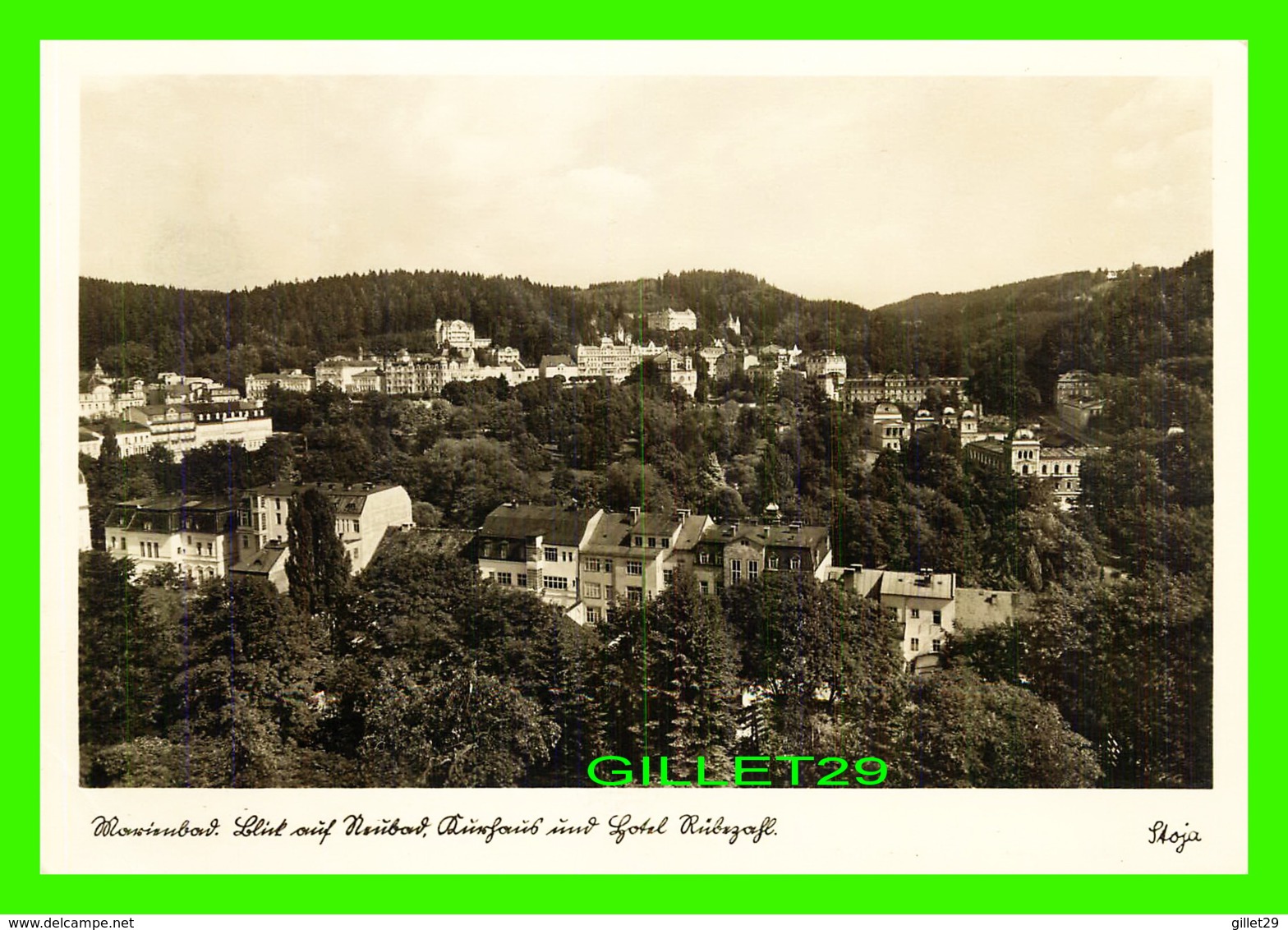 MARIENBAD, TCHEQUIE - VUE DE NEUBAD ÉTABLISSEMENT THERMAL & HOTEL RUBEZAHL  - JANKE & Dr. MAIWALD - - Tsjechië