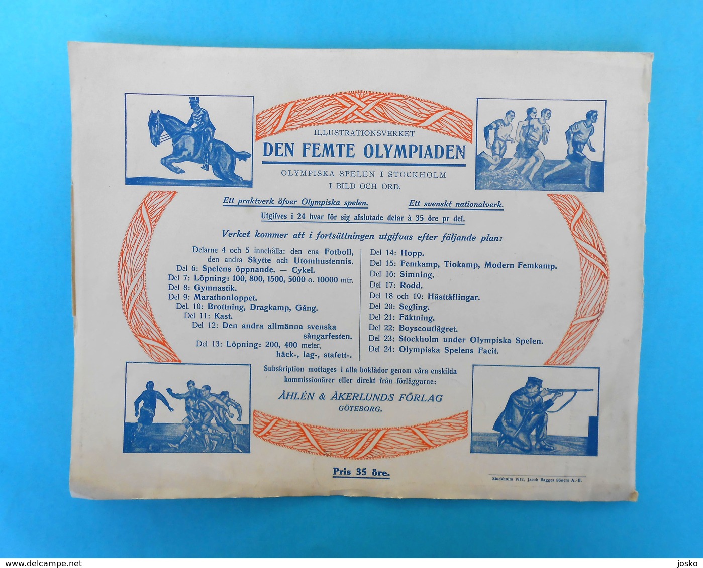 OLYMPIC BOY SCOUTS on OLYMPIC GAMES 1912 STOCKHOLM - orig. vintage programme issued 1912.y * scouting scout scoutisme