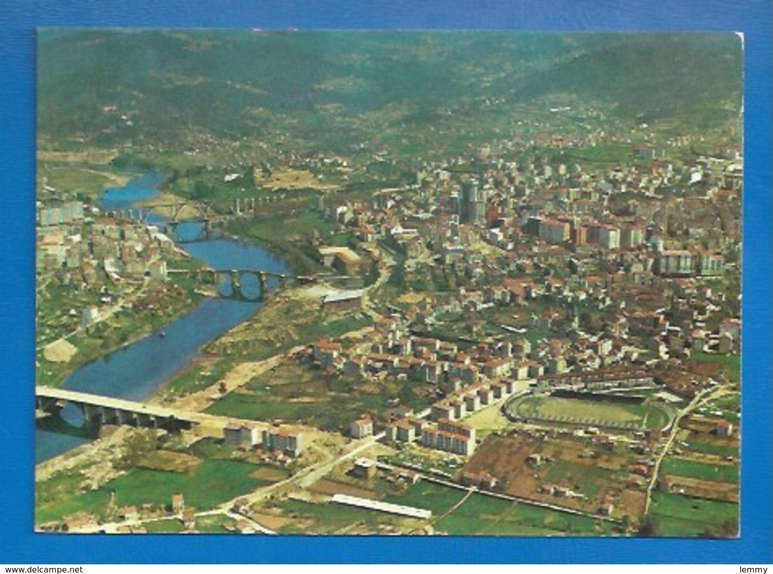 ESPAGNE - ORENSE - VISTA AÉREA - VUE AÉRIENNE -  1977 - VERSO - Orense