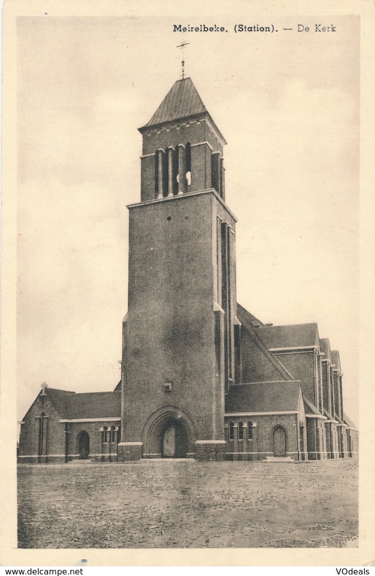 CPA - Belgique -  Meirelbeke - De Kerk - Merelbeke