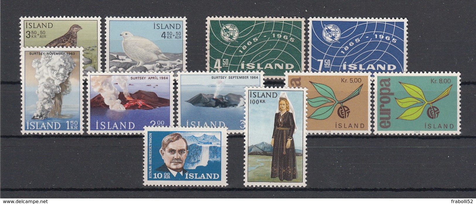 Islanda Nuovi:  Annata 1965 Completa - Annate Complete