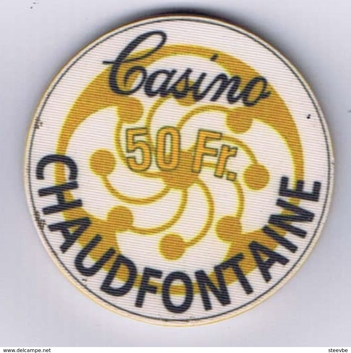 Casino Chip 50 BF Chaudfontaine Belgium Belgique - Casino