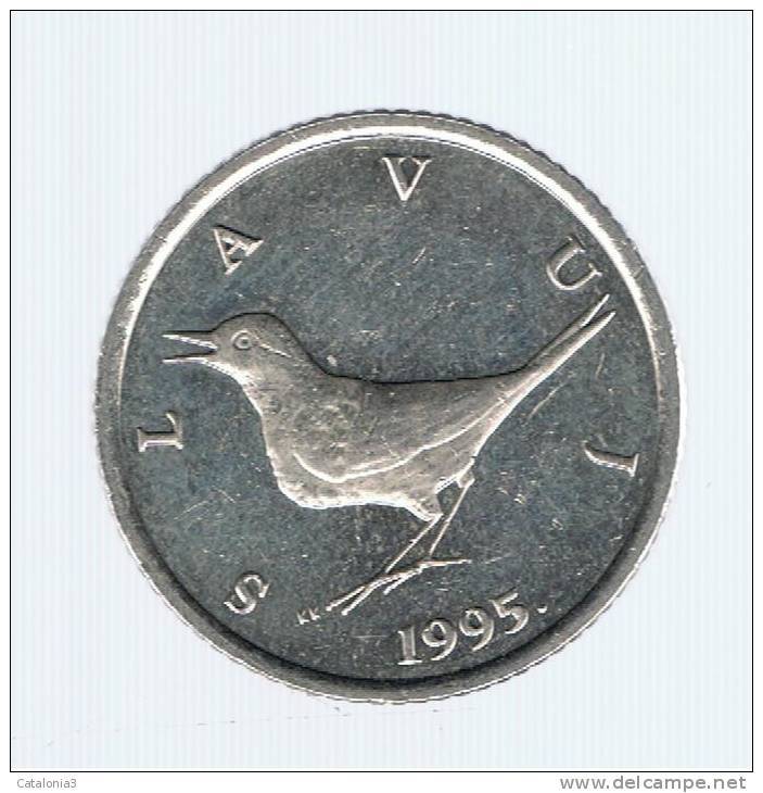 CROATIA - CROACIA -  1 Kuna 1995  KM9.1  - Nightingale Animal Coin - - Croacia