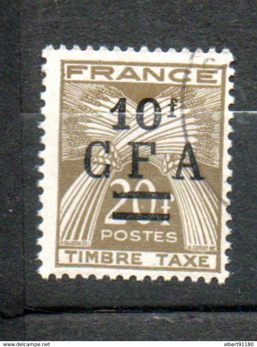 CFA Taxe 10f Sur 20f Brun Olive 1949-50 N°42 - Postage Due