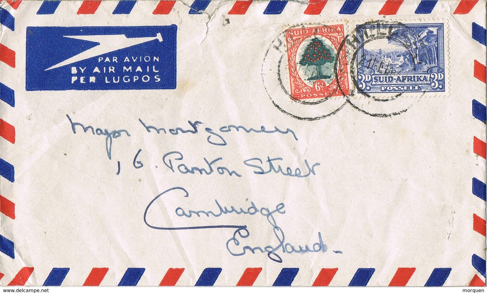 31686. Carta Aerea HILLCREST (South Africa) 1940 To England - Cartas