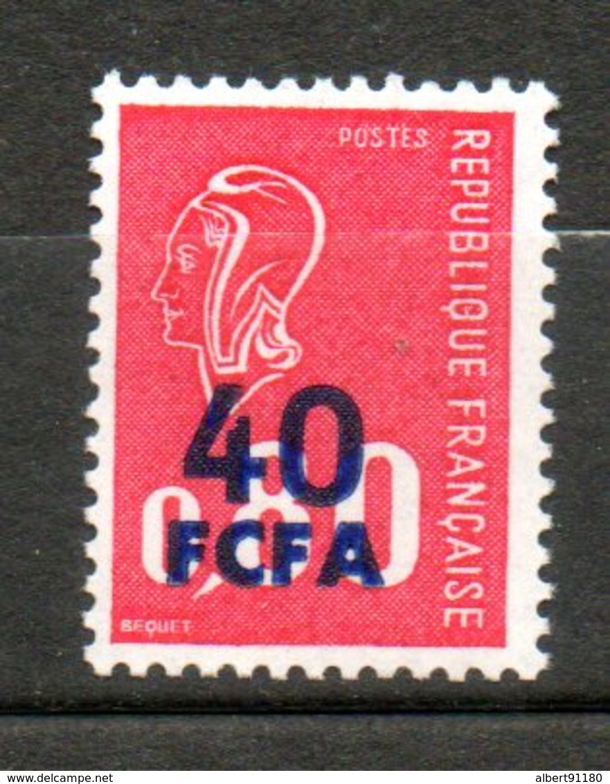 CFA  40f Sur 80c Rouge 1974 N°430 - Timbres-taxe