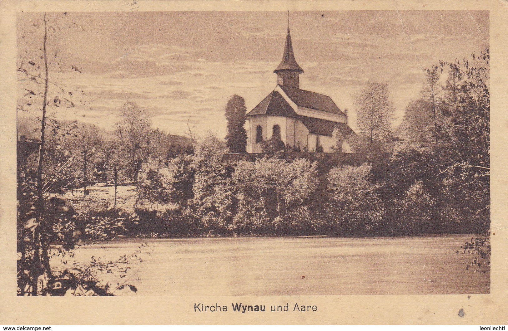 Kirche Wynau Und Aare, Stempel Wynau + Branau 1922 Mi: 164x - Autres & Non Classés