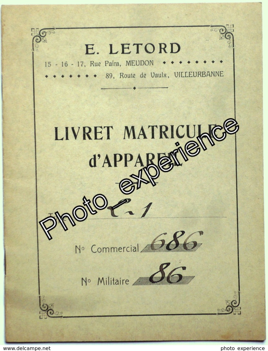 Livret Document Guerre 14-18 Aviation Airplane Military WW1 VILLACOUBLAY Yvelines 78 - Documents