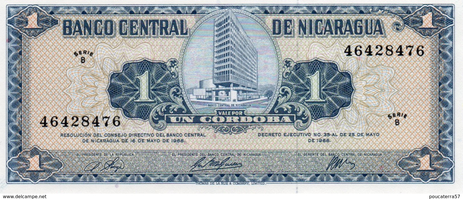 NICARAGUA=1968   1  CORDOBA    P-115          UNC - Nicaragua