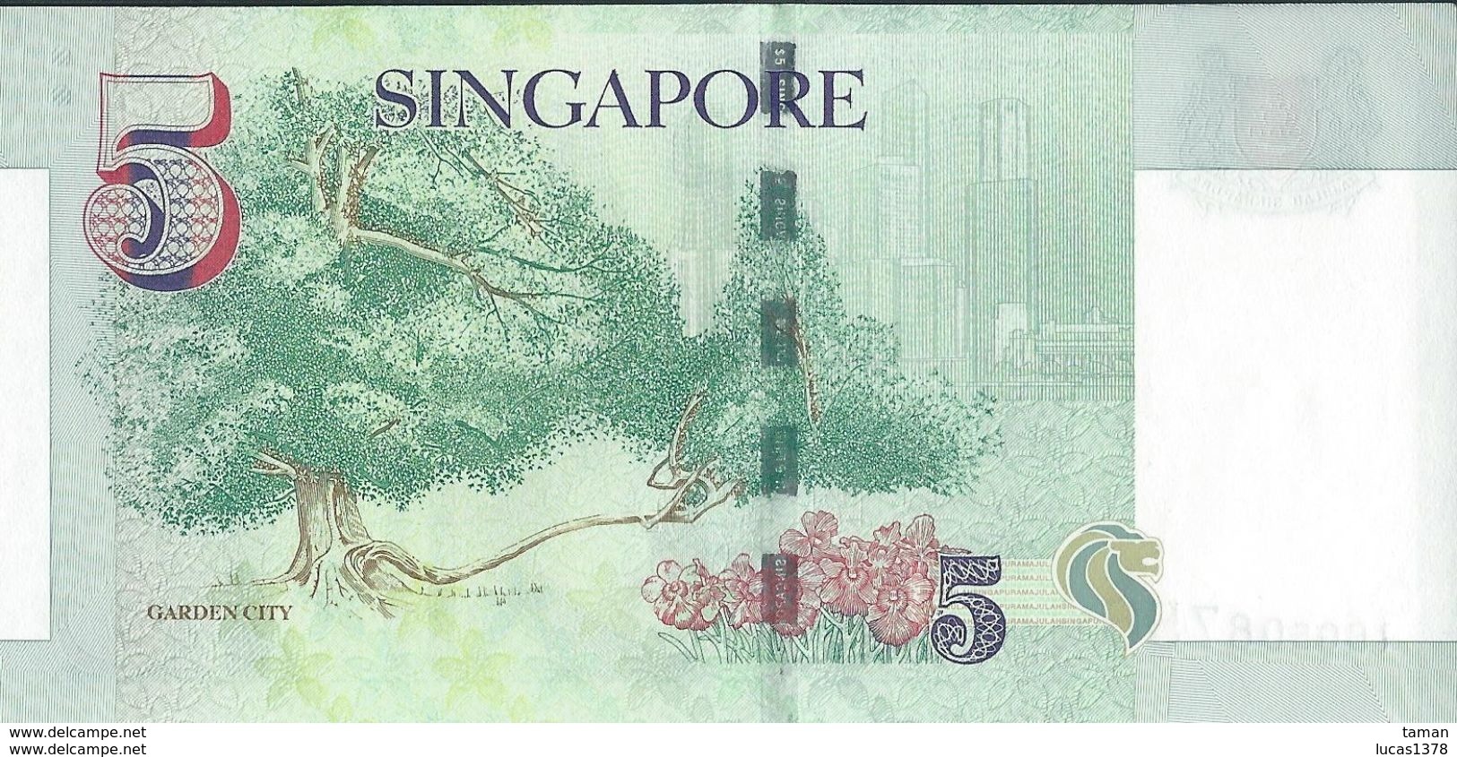 SINGAPOUR 5 DOLLARS / TTBE - Singapour