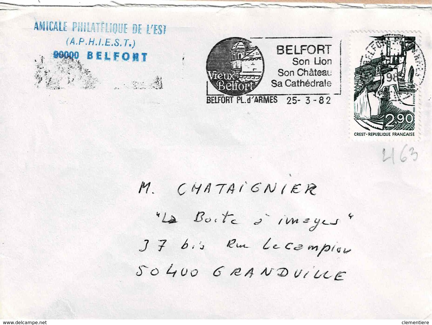 TP N° 2163 Seul Sur Enveloppe De Belfort - 1961-....