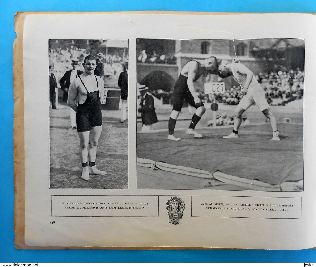 WRESTLING On OLYMPIC GAMES 1912 STOCKHOLM Vintage Programme/review 1912.y * Lutte Ringen Lotta Tug Of War Racewalking - Libros