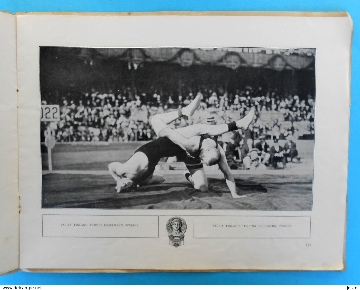 WRESTLING on OLYMPIC GAMES 1912 STOCKHOLM vintage programme/review 1912.y * lutte ringen lotta tug of war racewalking