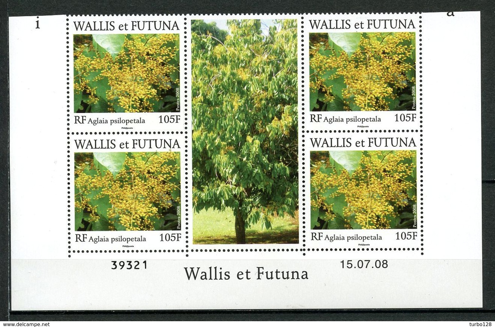 WALLIS FUTUNA 2008  N° 699 ** Bloc De 4 Coin Daté Neuf MNH Superbe  Flore Arbres Trees Flora - Ungebraucht