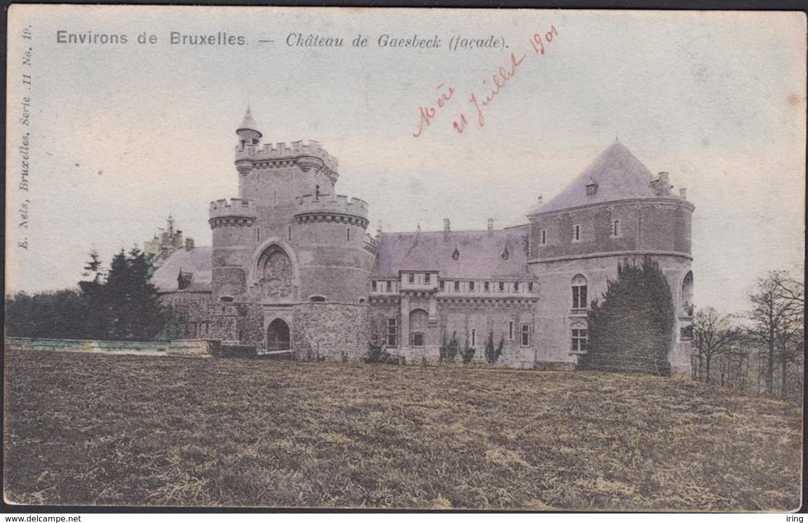 Gaasbeek : Château - Façade (1901) - Lennik