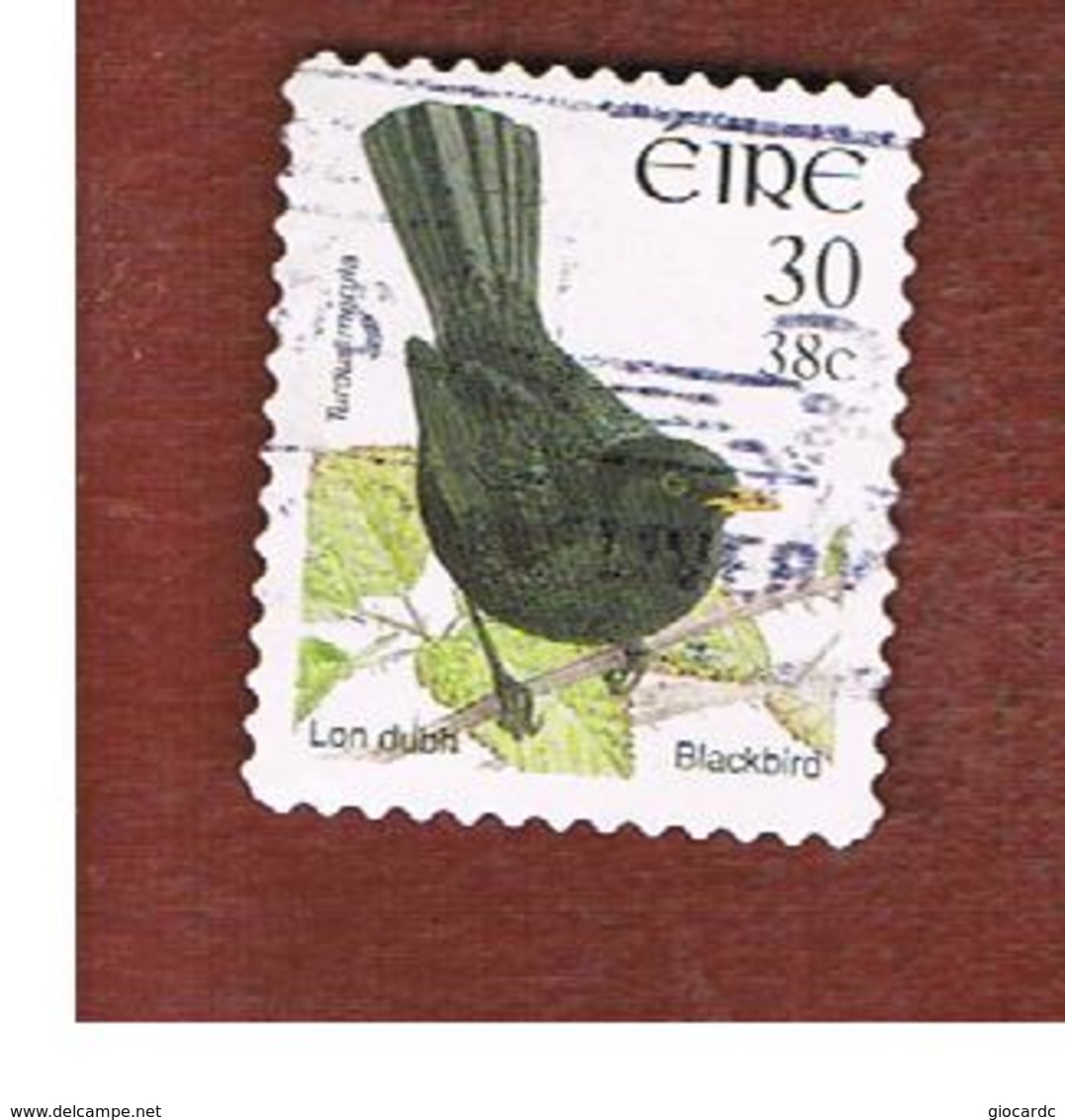 IRLANDA (IRELAND) - SG 1430  -   2001  BIRDS: TURDUS MERULA   - USED - Usati