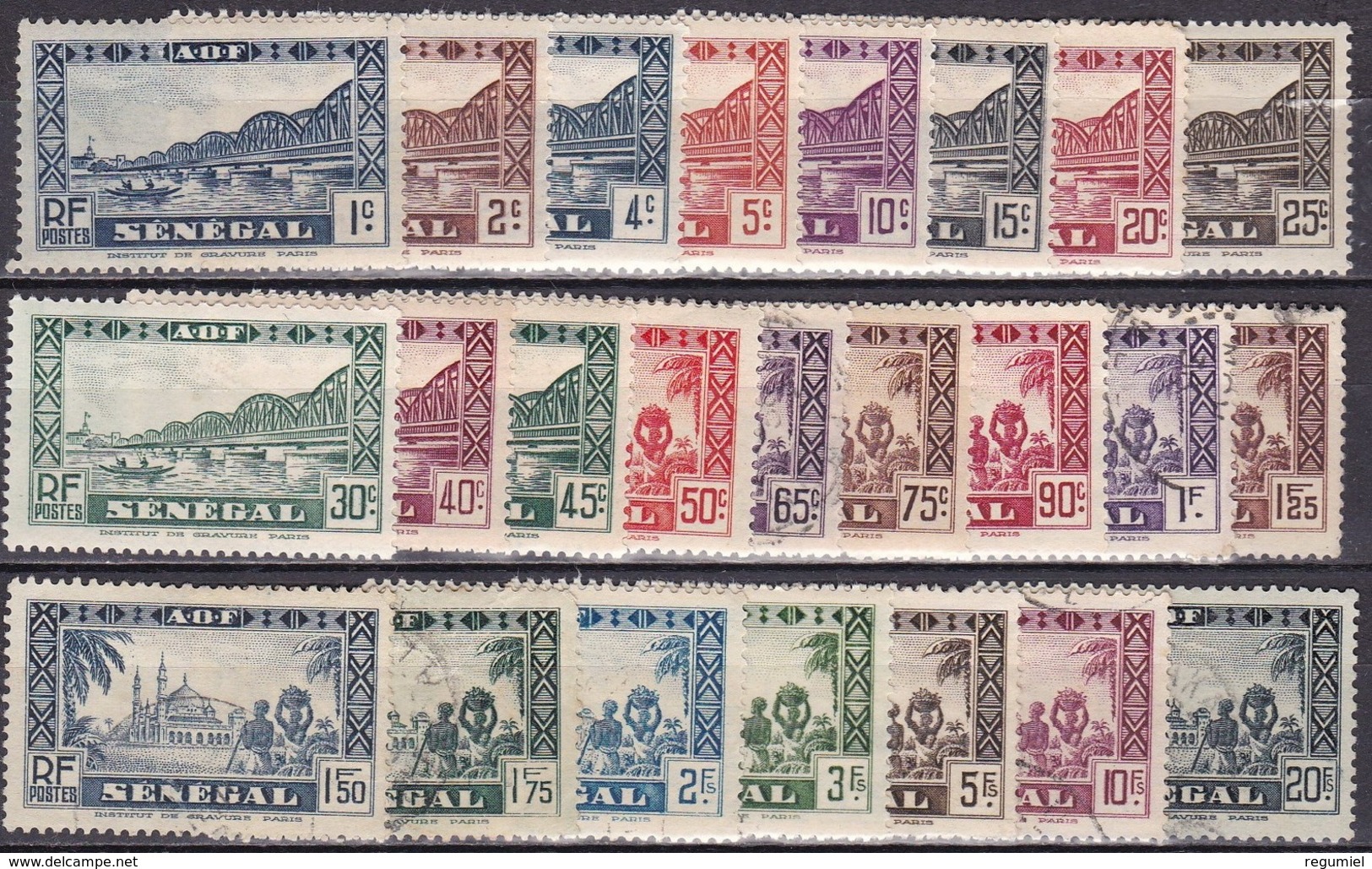 Senegal 141/137 * Charnela. 1935 - Nuevos