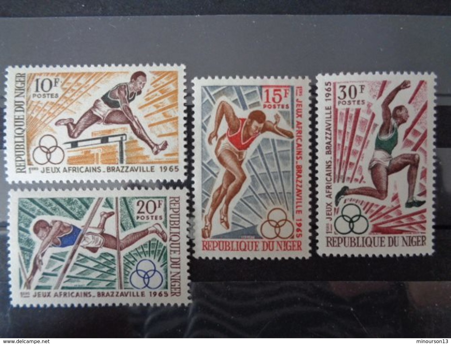 NIGER 1965 Y&T N° 165 à 168 ** - JEUX AFRICAINS DE BRAZZAVILLE - Niger (1960-...)