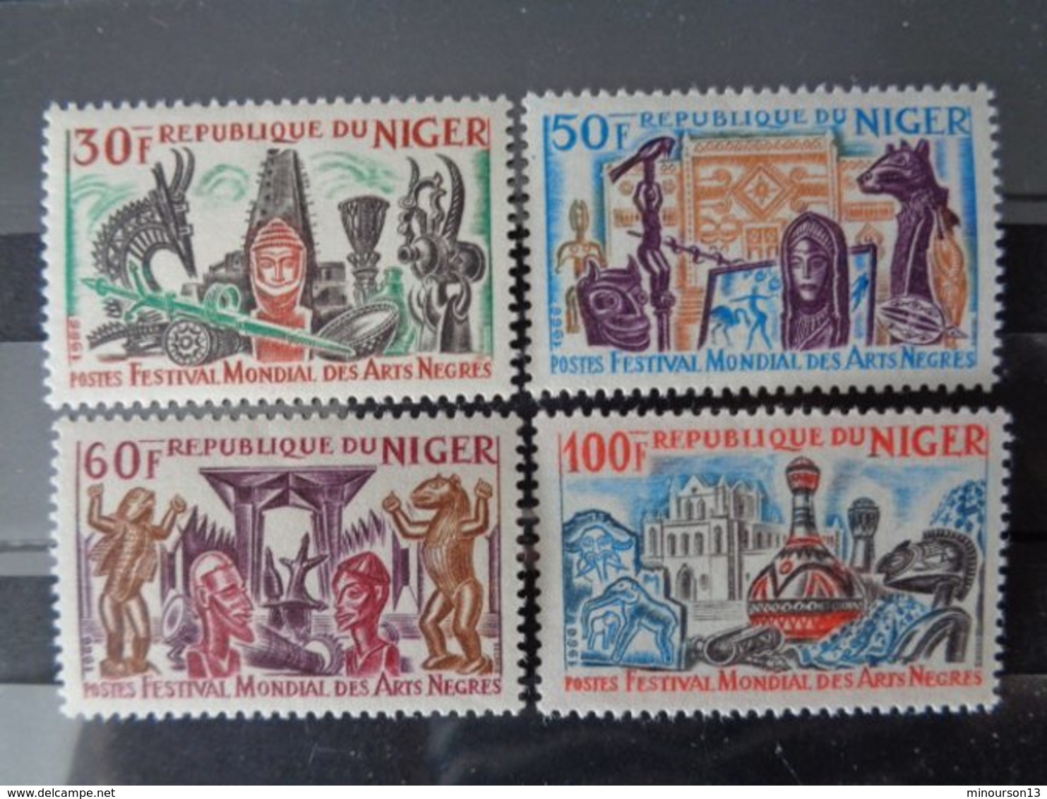 NIGER 1966 Y&T N° 174 à 177 ** - FESTIVAL MONDIAL DES ARTS NEGRES - Niger (1960-...)