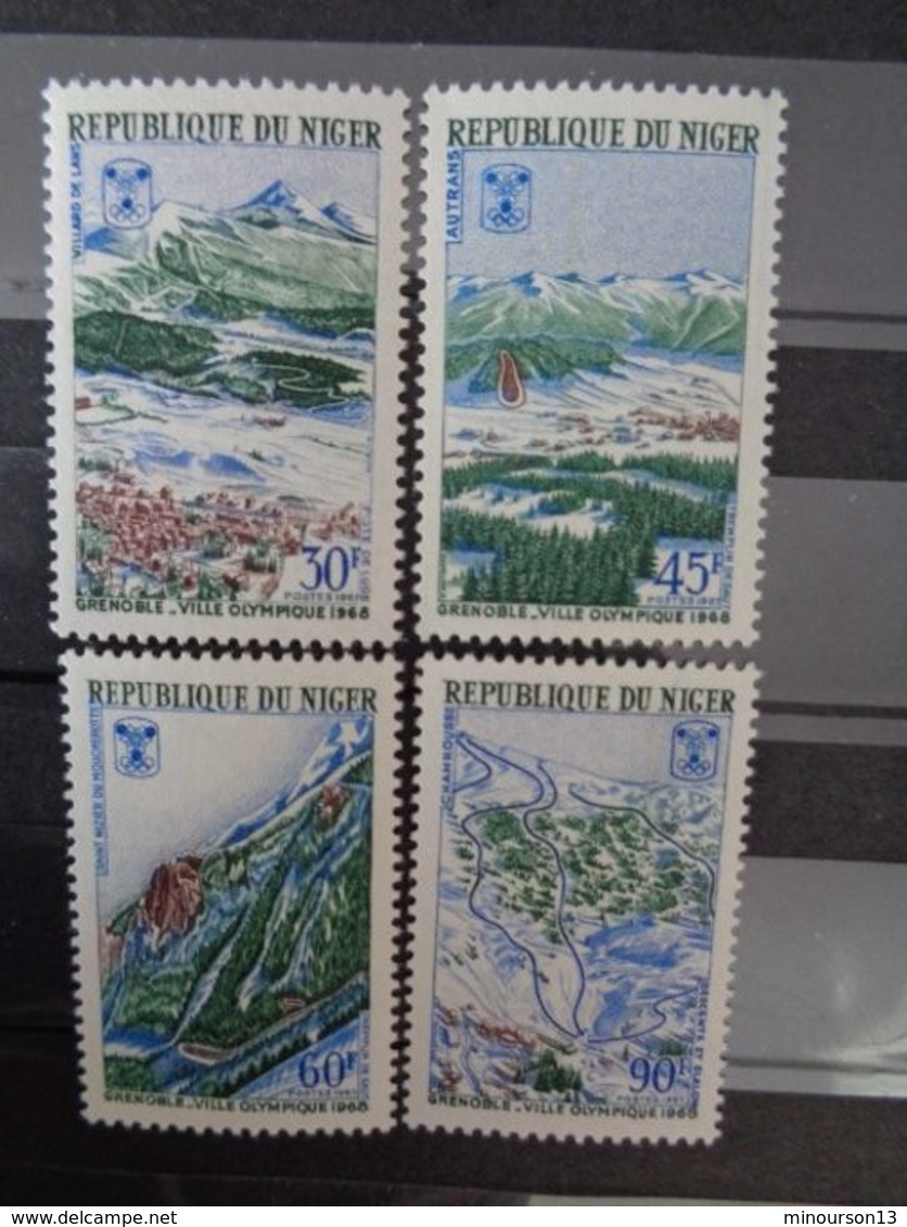 NIGER 1967 Y&T N° 193 à 196 ** - Grenoble Ville Olympique - Niger (1960-...)