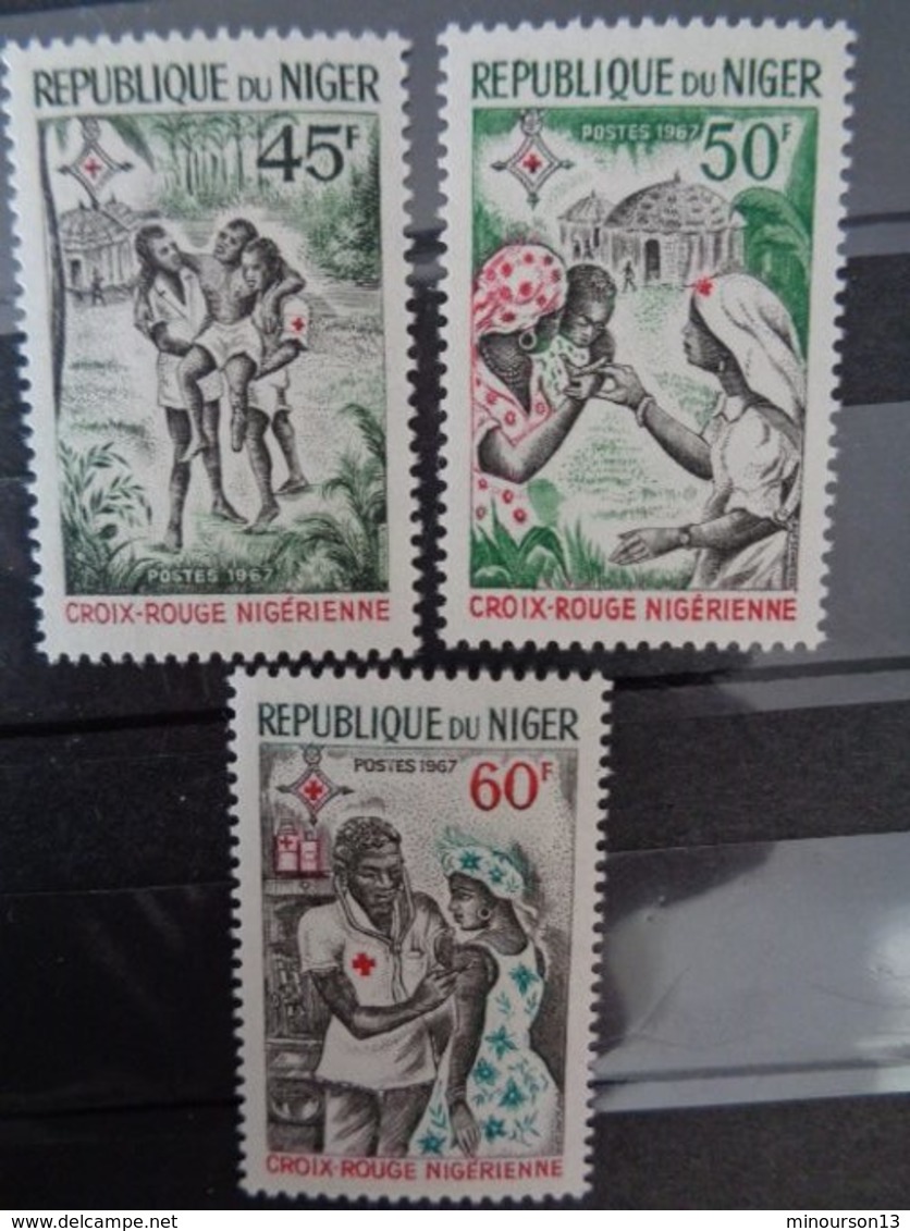 NIGER 1967 Y&T N° 202 à 204 ** - CROIX ROUGE NIGERIENNE - Niger (1960-...)