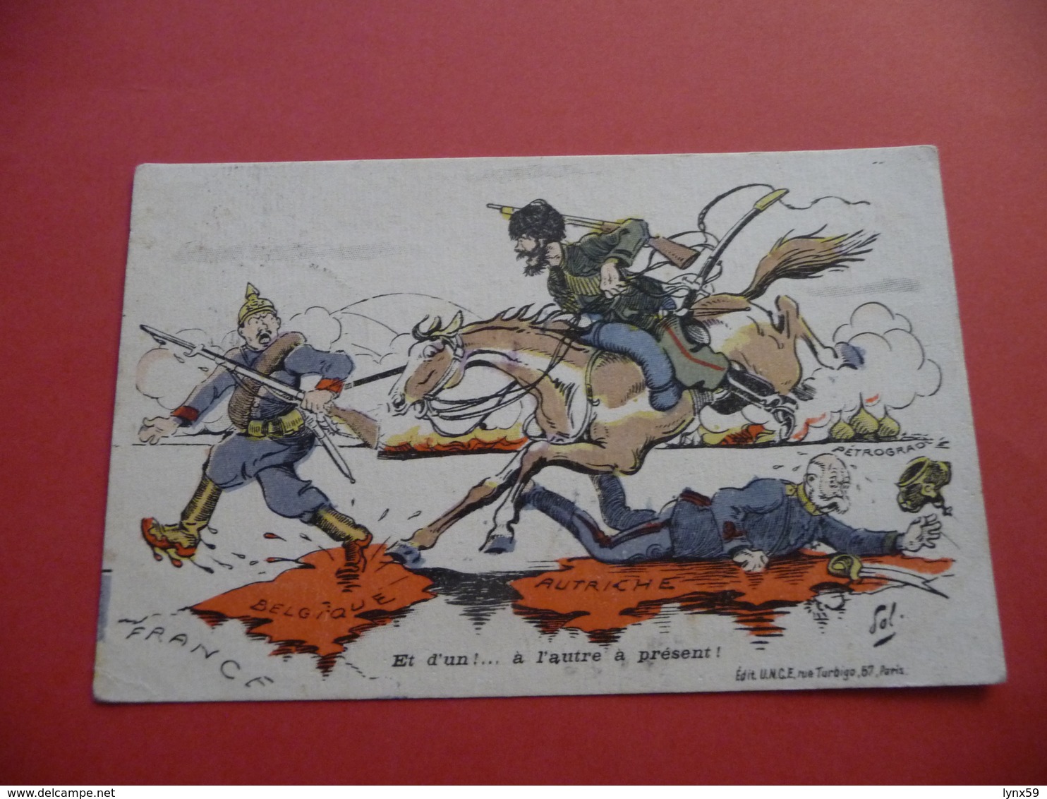 Carte Satirique Anti- Allemande De 1914 1918 - 1914-18