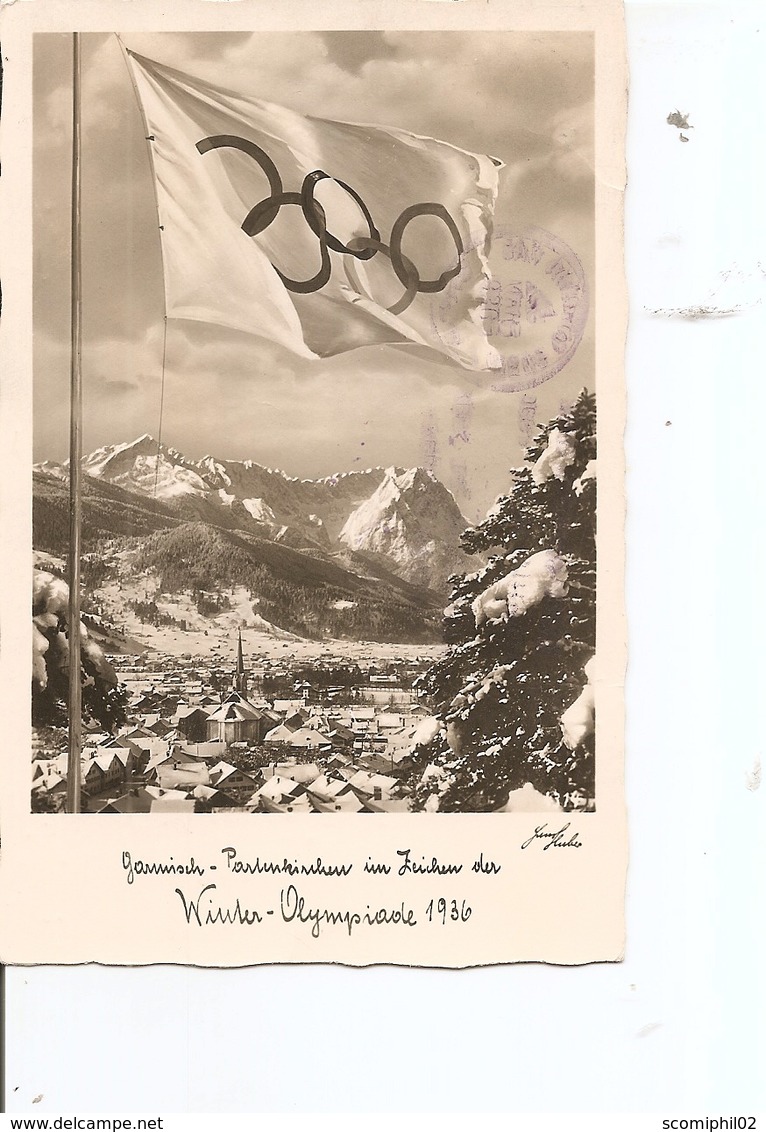 JO D'hiver De Parmisch-Partenkirchen ( CP De 1936 Vers Le Guatémala à Voir) - Winter 1936: Garmisch-Partenkirchen