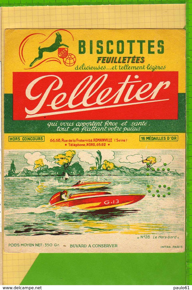 BUVARD & Blotting Paper :  Biscottes PELLETIER N° 28 Le Hors Bord - Biscottes