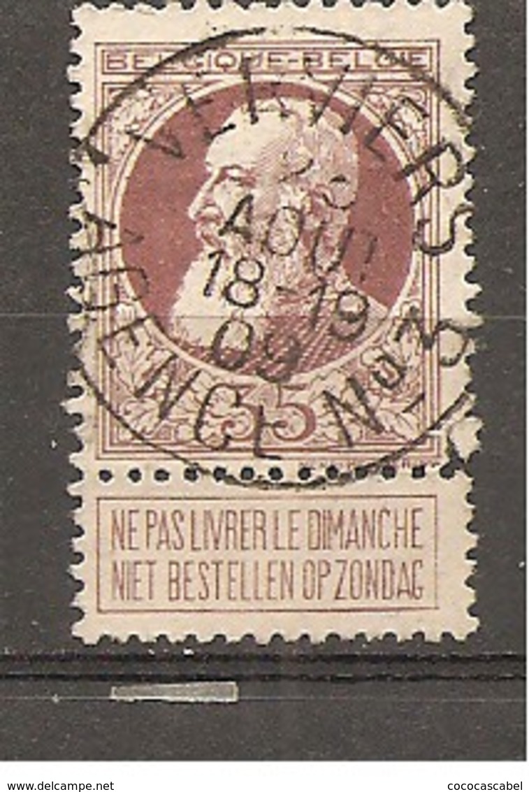 Bélgica - Belgium - Yvert 77 (usado) (o) (defectuoso) - 1905 Barbas Largas