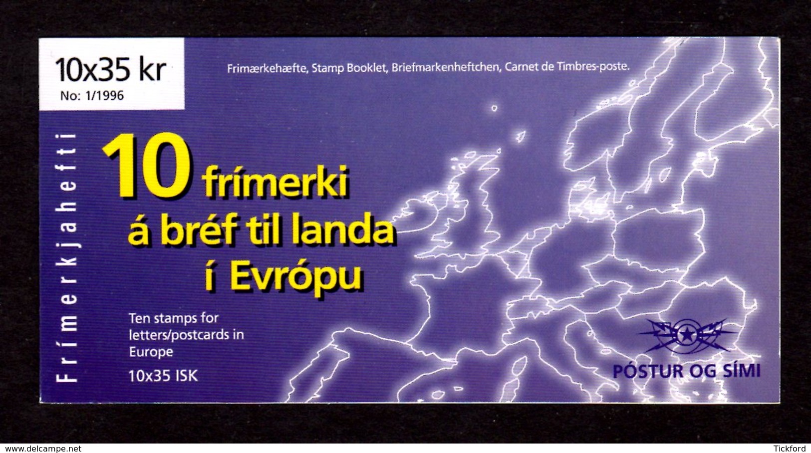 ISLANDE 1996 - Carnet Yvert C797 - Facit H30 - Booklet - NEUF** MNH - Europa, Femmes Célèbres - Booklets