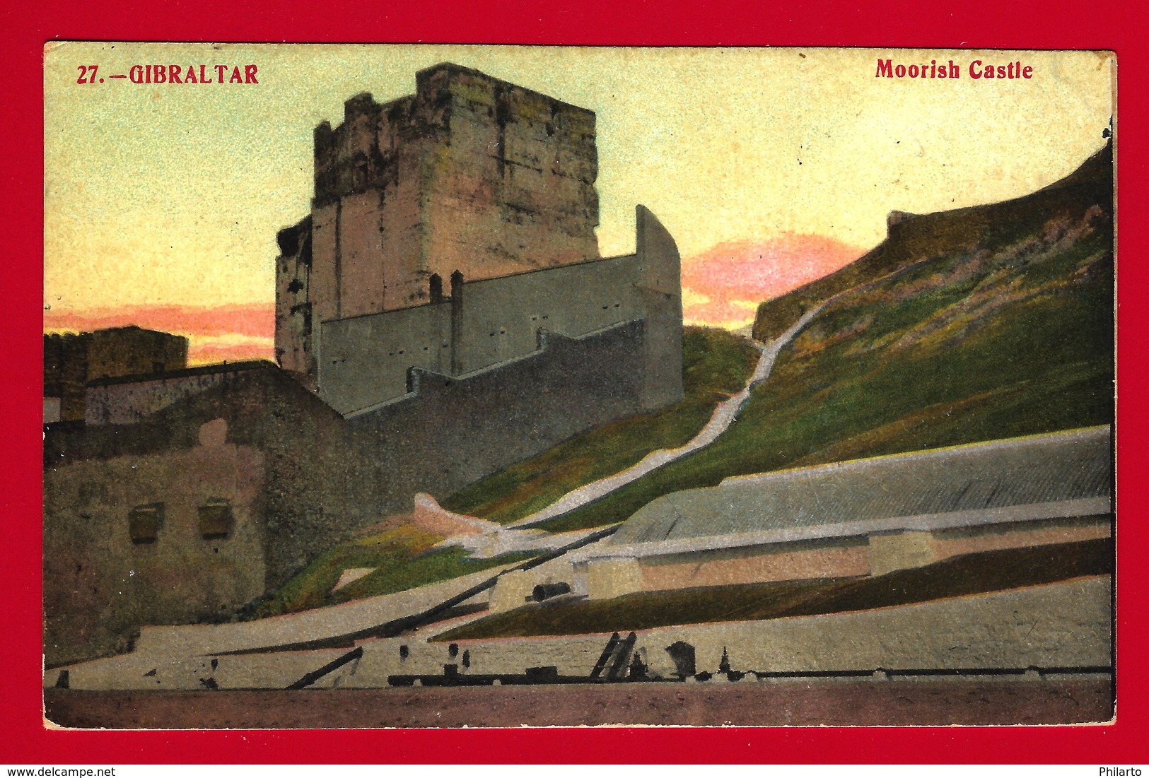 POSTAL POSTCARD GIBRALTAR - MOORISH CASTLE Nº 27 - SIN CIRCULAR - RARA - Gibraltar