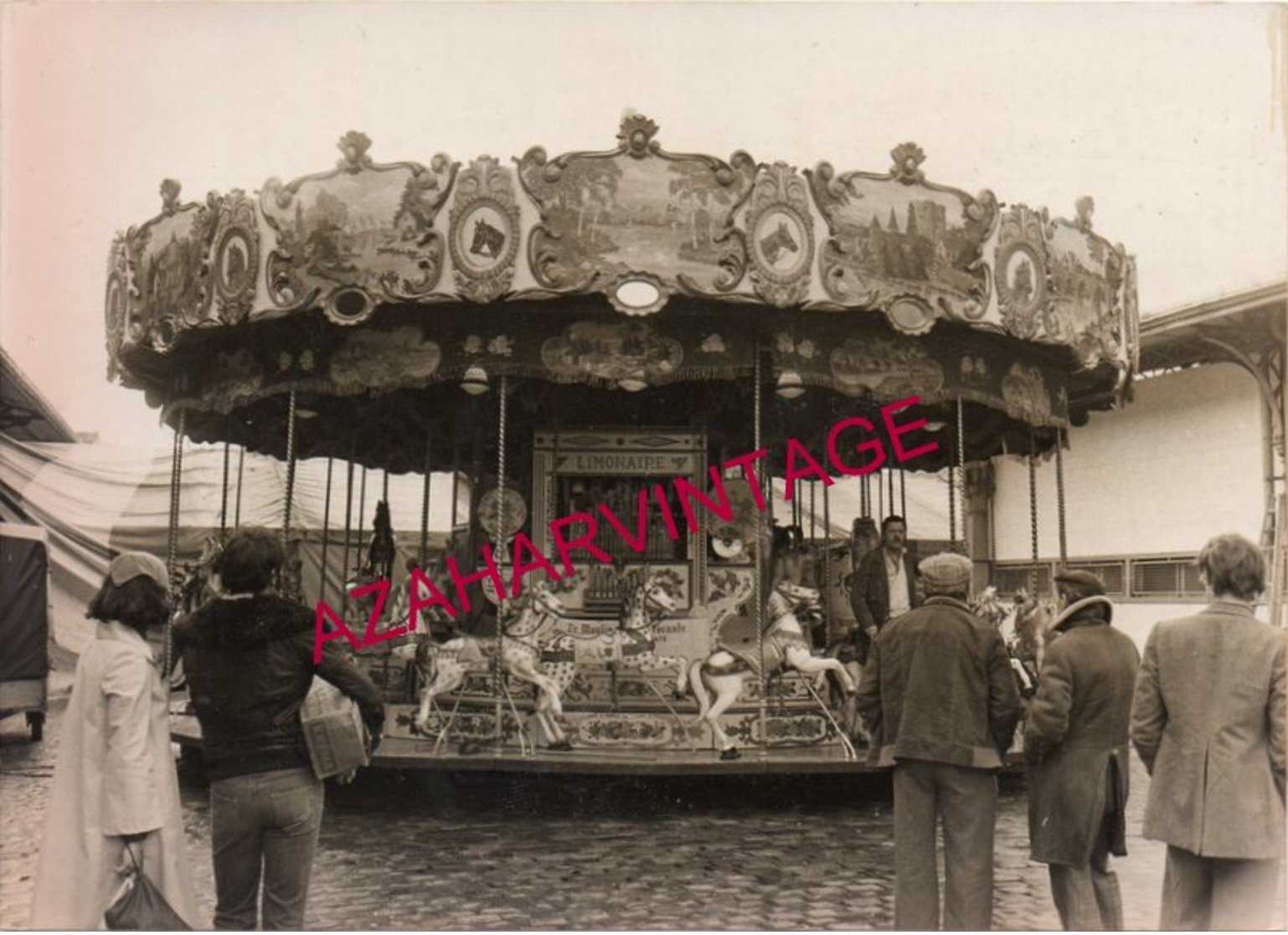 REAL Photo  Forain, Carrousel, Foire, CHEVALS, 178X128MM - Lugares