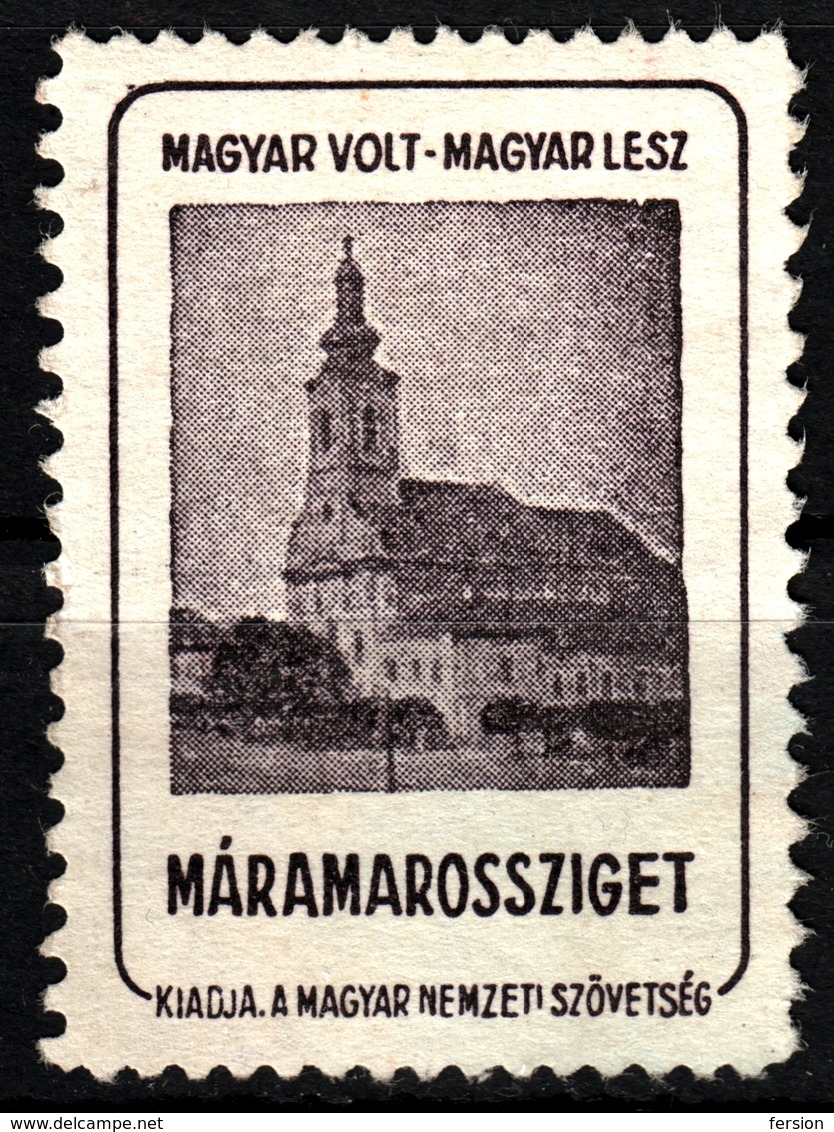 Máramarossziget Sighetu Sighetu Marmației Church Occupation WW1 Romania Hungary Transylvania Vignette Label Cinderella - Transilvania