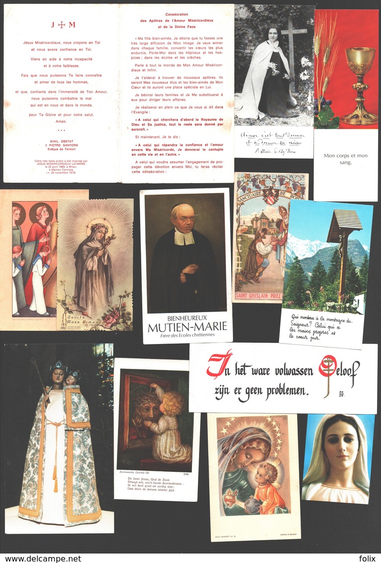 Lot 123 X Bidprentje / Religieus Prentje / Image Pieuse / Prayer Card / Religious Image - Gevarieerd / Varié - Santini