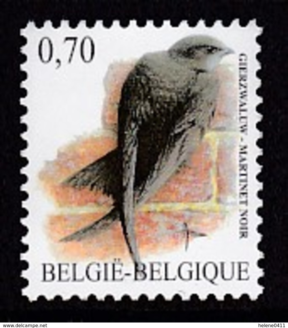 TIMBRE NEUF DE BELGIQUE - OISEAU DE BUZIN : MARTINET NOIR N° Y&T 3599 - Autres & Non Classés