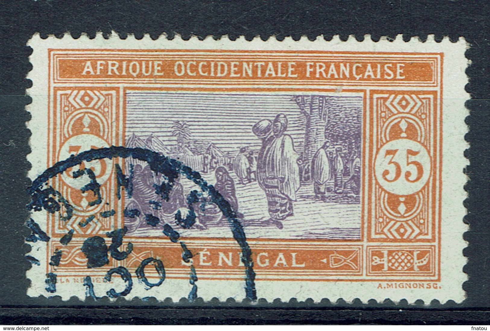 Senegal (French Colony), 35c., African Market, 1914, VFU - Gebruikt