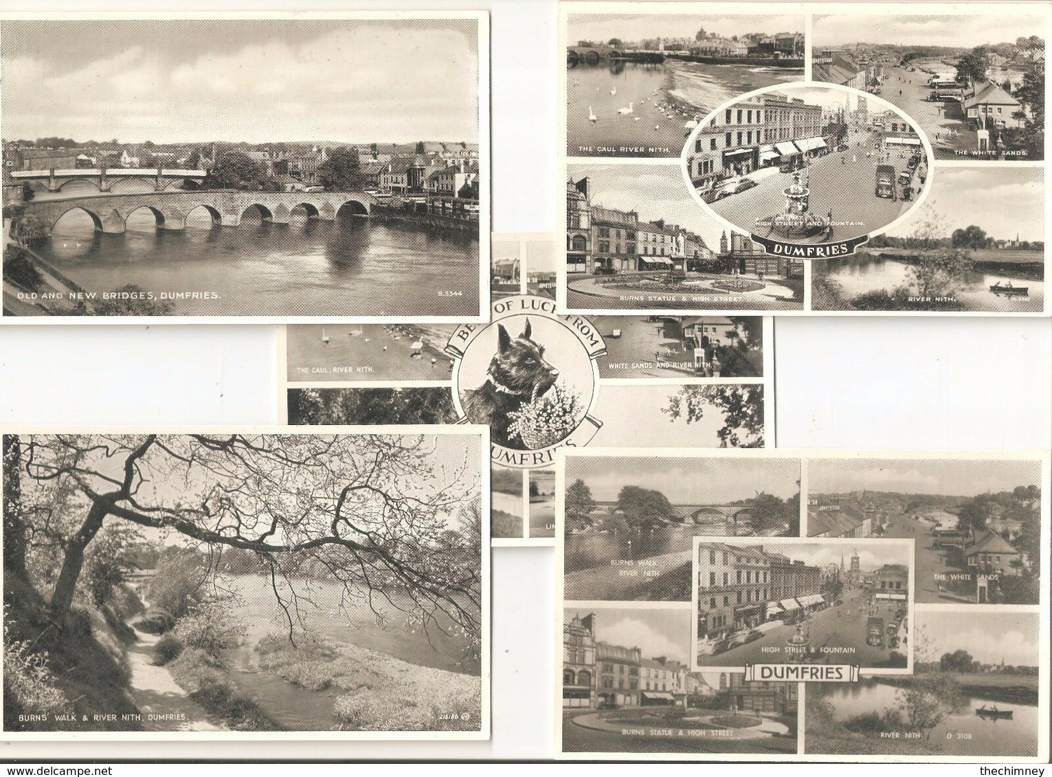 FIVE OLD POSTCARDS OF DUMFRIES DUMFRIESHIRE SCOTLAND - Dumfriesshire