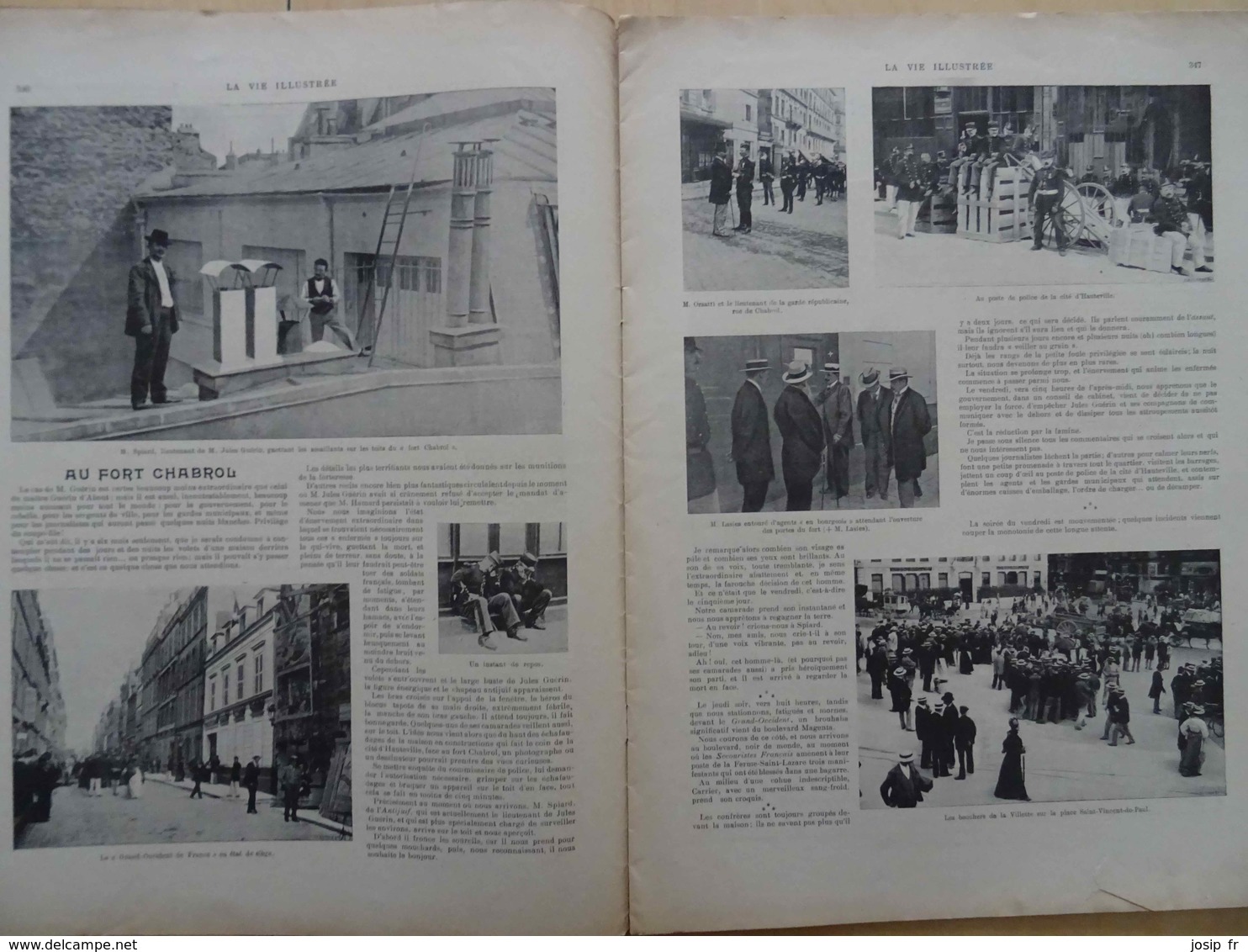 FORT CHABROL JULES GUÉRIN COUP D'ÉTAT AVORTÉ- SAC ÉGLISE SAINT-JOSEPH- AFFAIRE DREYFUS- ANVERS- VIE ILLUSTRÉ 24/08/1899 - Riviste - Ante 1900