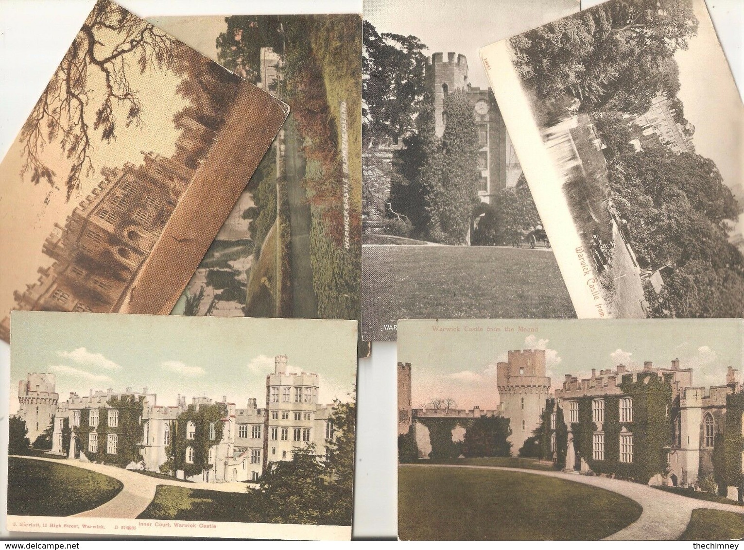 SIX OLD POSTCARDS OF WARWICK CASTLE - Warwick