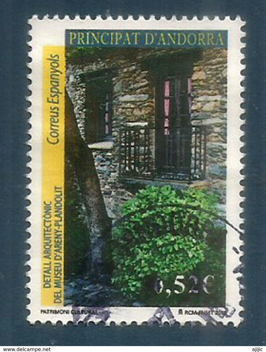 Patrimoine Culturel, Façade Du Musée D'Areny-Plandolit,Ordino.  Un Timbre Oblitéré, 1 ère Qualité, Année 2013.AND.ESP - Used Stamps