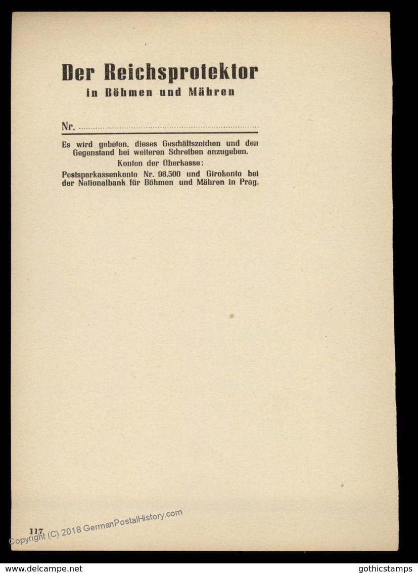 3rd Reich Germany BuM Czechoslovakia Reichsportector Business Registration 90111 - Unclassified