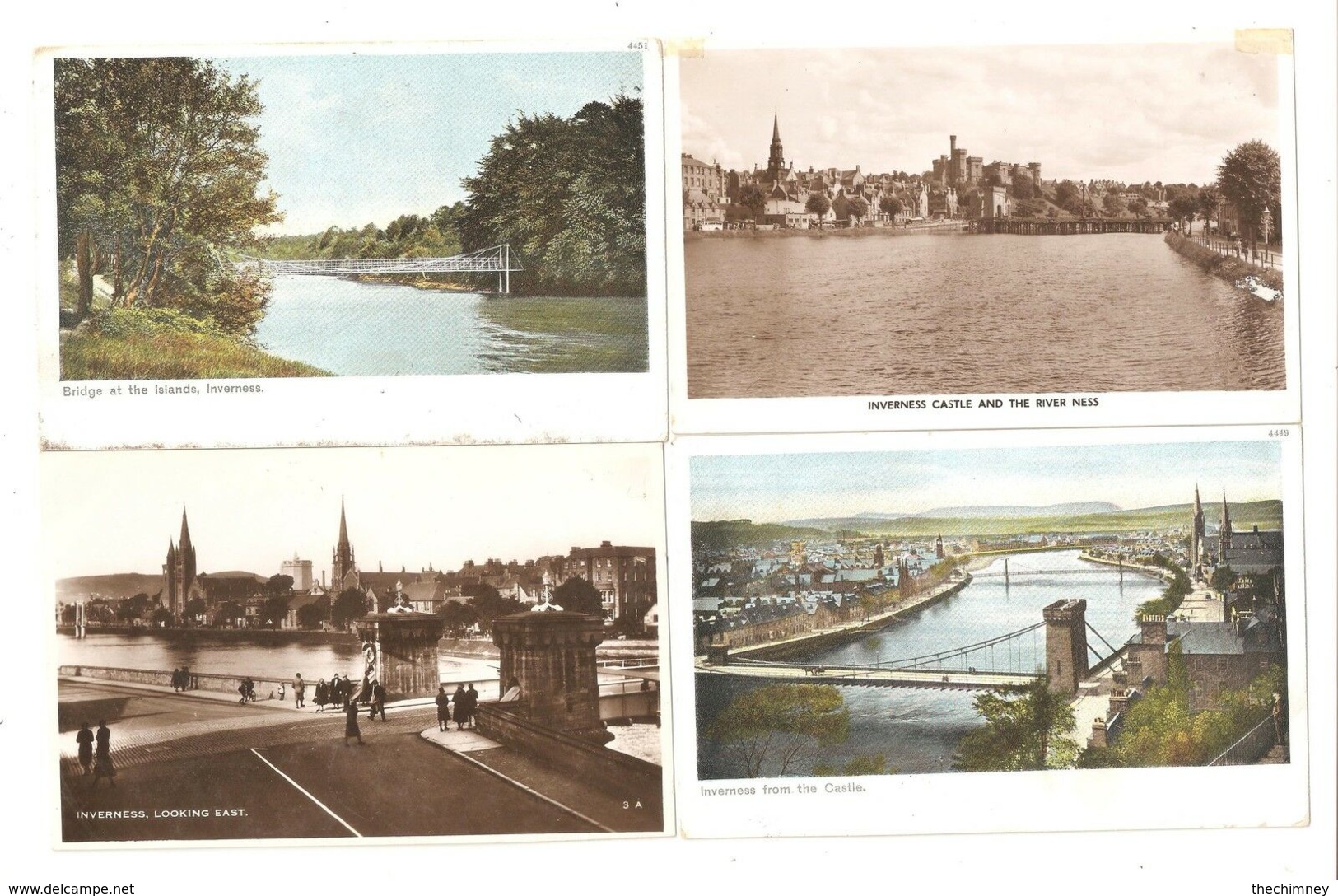 FOUR OLD POSTCARDS OF INVERNESS INVERNESS-SHIRE SCOTLAND - Inverness-shire