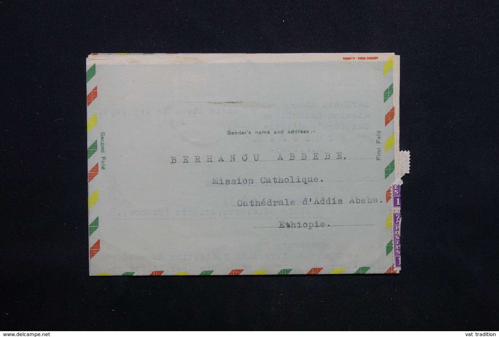 ETHIOPIE - Enveloppe De Addis Abeba Pour La France En 1959 - L 24604 - Ethiopie