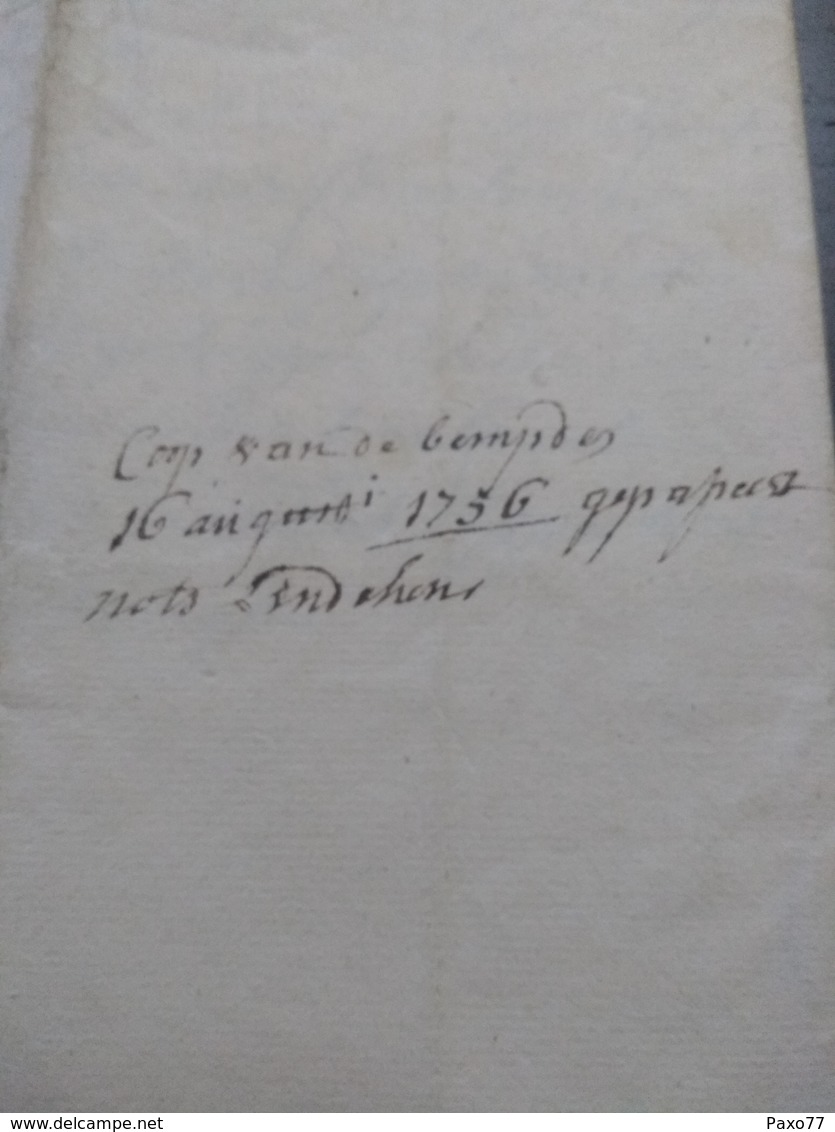 Lettre 1756.  Luxembourg ??? 7 Pages - ...-1852 Préphilatélie