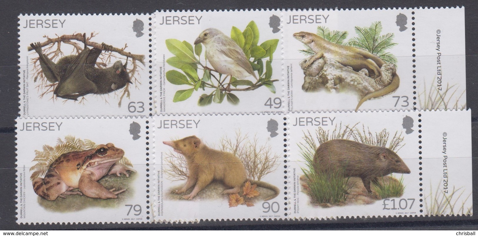 Jersey 2018 - Durrell & Darwin Set Of 6 - Unmounted Mint NHM - Jersey